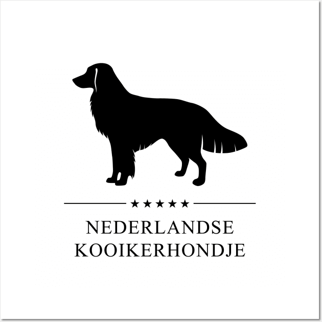 Nederlandse Kooikerhondje Black Silhouette Wall Art by millersye